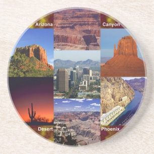 Posavasos De Arenisca Collage del desierto de Arizona