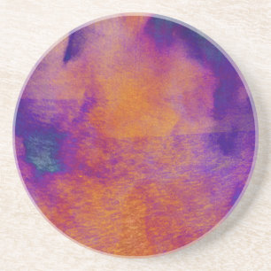 Posavasos De Arenisca Color del agua rojo amarillo azul violeta arte grá