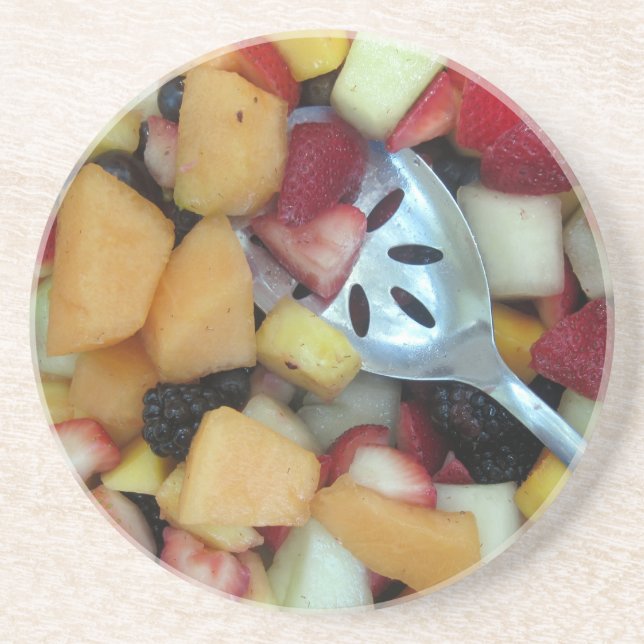 Posavasos De Arenisca Colorido surtido de frutas (Frente)