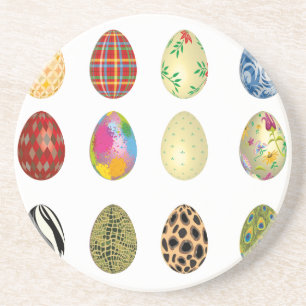 Posavasos De Arenisca coloridos huevos de Pascua