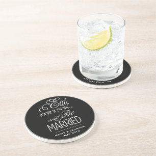 Posavasos De Arenisca Comer, beber, casarse