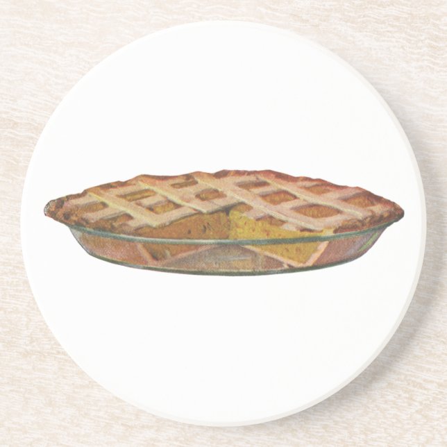 Posavasos De Arenisca Comida de época, postre, crema de calabaza de Acci (Frente)
