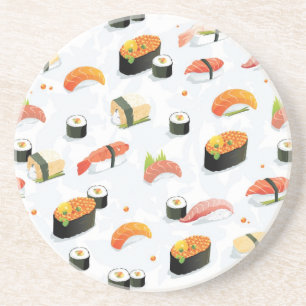 Posavasos De Arenisca Comida japonesa:Patrón de sushi