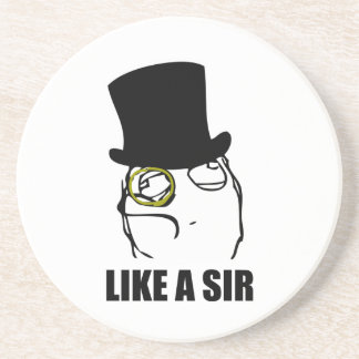 Posavasos De Arenisca Como un sir Monocle Rage Face Meme