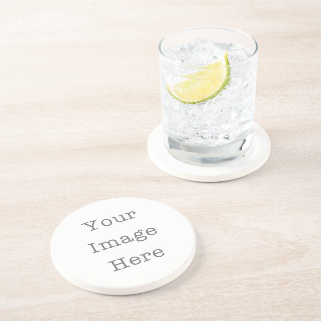 Posavasos de arenisca con foto personalizada (Lado)