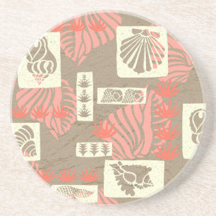 Posavasos De Arenisca Conchas submarinas de Kua Bay Hawaiian