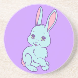 Posavasos De Arenisca Conejo Bunny de dibujos animados lindo Kawaii