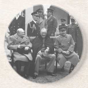 Posavasos De Arenisca Conferencia de Yalta Roosevelt Stalin Churchill 19