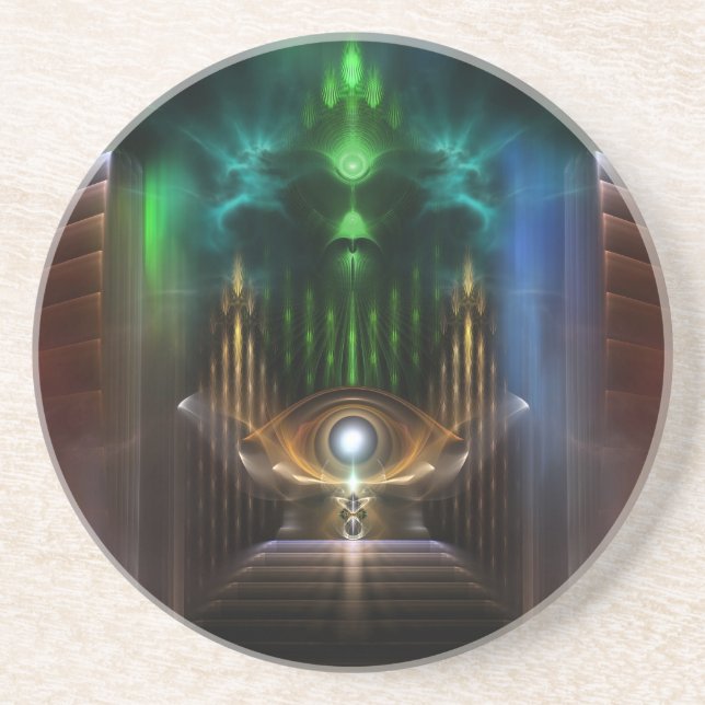 Posavasos De Arenisca Contemplando la montaña rusa de piedra arenisca de (Frente)