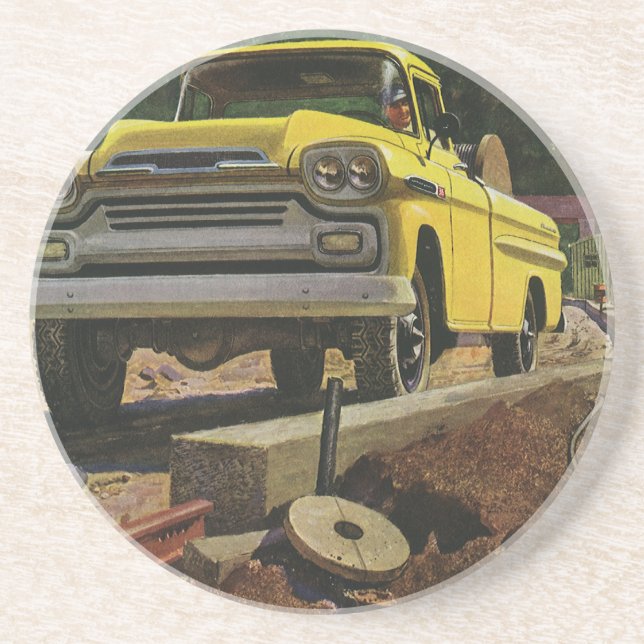 Posavasos De Arenisca Contratista de construcción de arquitecto de negoc (Frente)