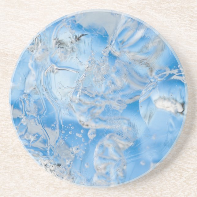 Posavasos De Arenisca Cool Blue Iceberg (Frente)