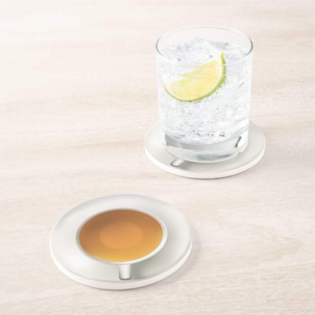 Posavasos De Arenisca Copa de Té (Lado)