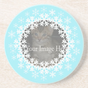 Posavasos De Arenisca Copas fotográficas de Snowflake