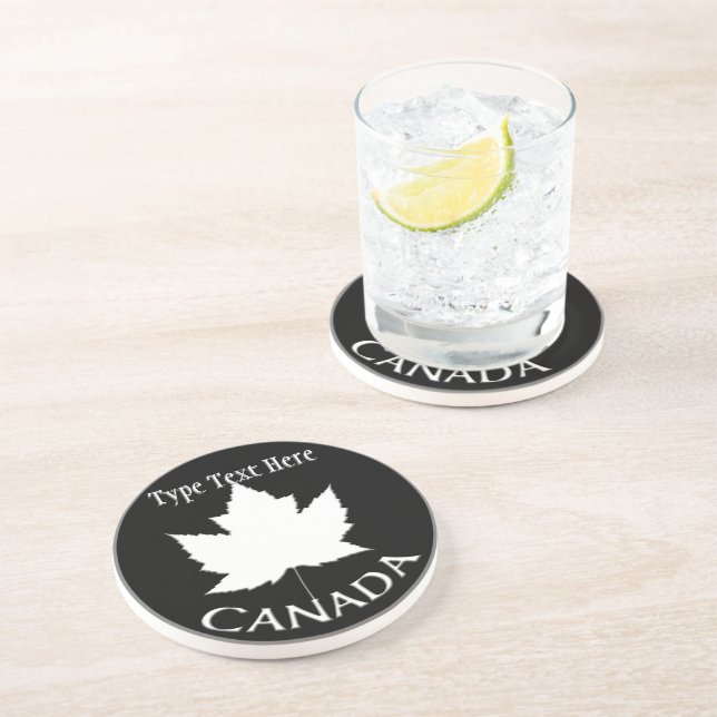 Posavasos De Arenisca Copas Guay Canada Souvenir de Canadá (Lado)