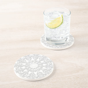 Posavasos De Arenisca Copo de nieve blanco