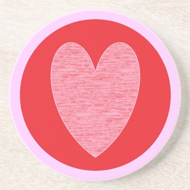 Posavasos De Arenisca Corazón 3 (Frente)
