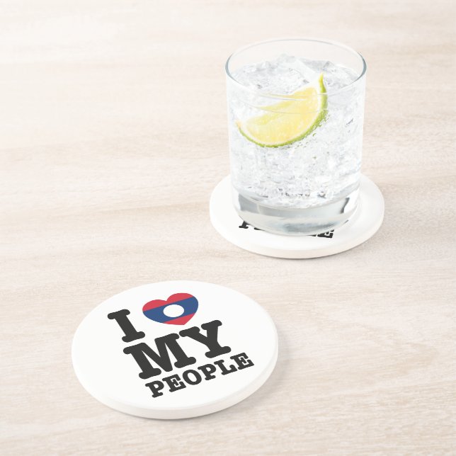 Posavasos De Arenisca Corazón (amor) Mi pueblo lao (Lado)