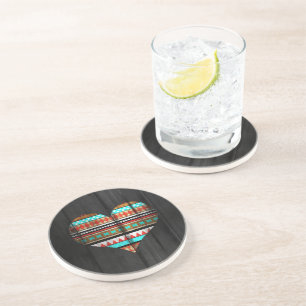 Posavasos De Arenisca Corazón azteca