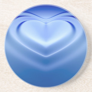 Posavasos De Arenisca Corazón azul