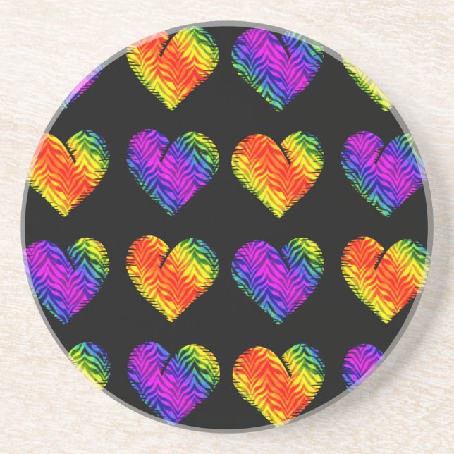 Posavasos De Arenisca Corazón de Tigre 3 (Frente)
