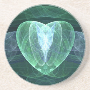 Posavasos De Arenisca Corazón del jade