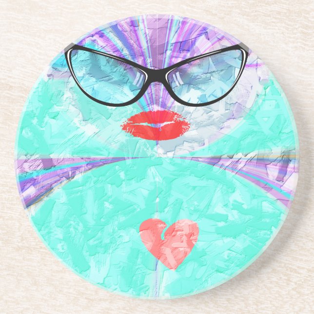 Posavasos De Arenisca Corazón perfecto (Frente)