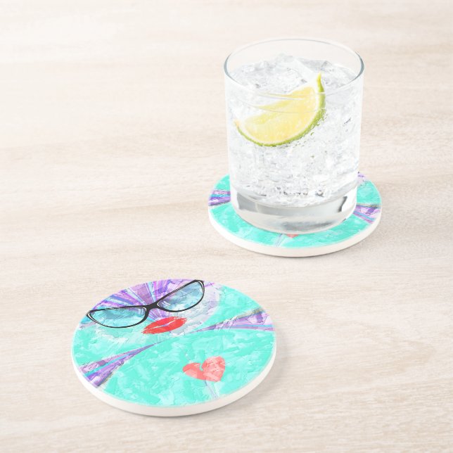 Posavasos De Arenisca Corazón perfecto (Lado)