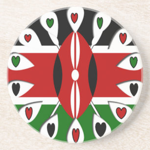 Posavasos De Arenisca Corazones de Kenia