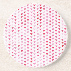 Posavasos De Arenisca Corazones de la acuarela