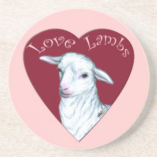 Posavasos De Arenisca Corderos de Amor