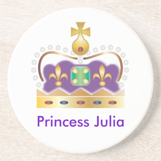 Posavasos De Arenisca Corona Real Tradicional (Frente)