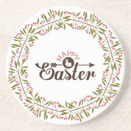 Posavasos De Arenisca Correa de color redondeada suave con conejito