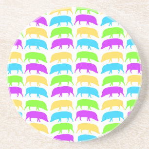 Posavasos De Arenisca Cortezas multicolores amarillo verde morado azul c