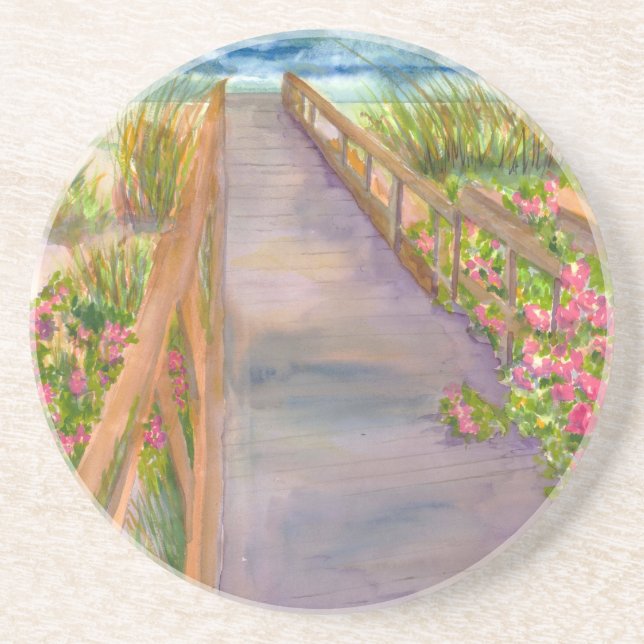 Posavasos De Arenisca Costa de Nueva Inglaterra (Frente)