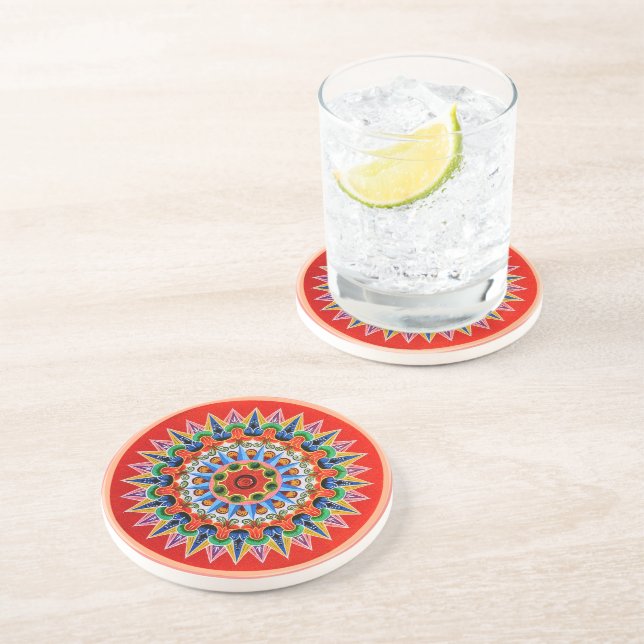 Posavasos De Arenisca Costa Rican Oxcartwheel (Lado)