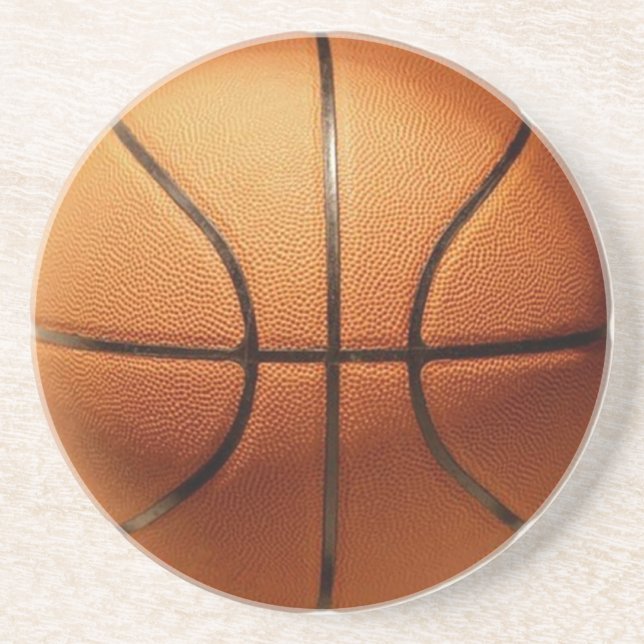 Posavasos De Arenisca Costura de baloncesto (Frente)