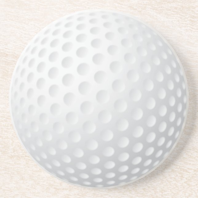 Posavasos De Arenisca Costura de bolas de golf (Frente)