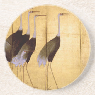 Posavasos De Arenisca Crane, Bella Artes japonés Ogata Korin