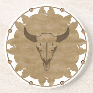 Posavasos De Arenisca Cráneo nativo americano de toros
