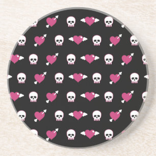 Posavasos De Arenisca Cráneos y corazones