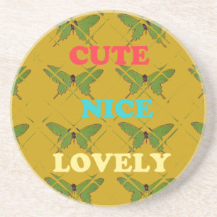 Posavasos De Arenisca Crea tu propio lindo bonito adorable mariposa vint