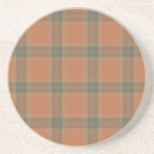 Posavasos De Arenisca Cream Tartan Coaster