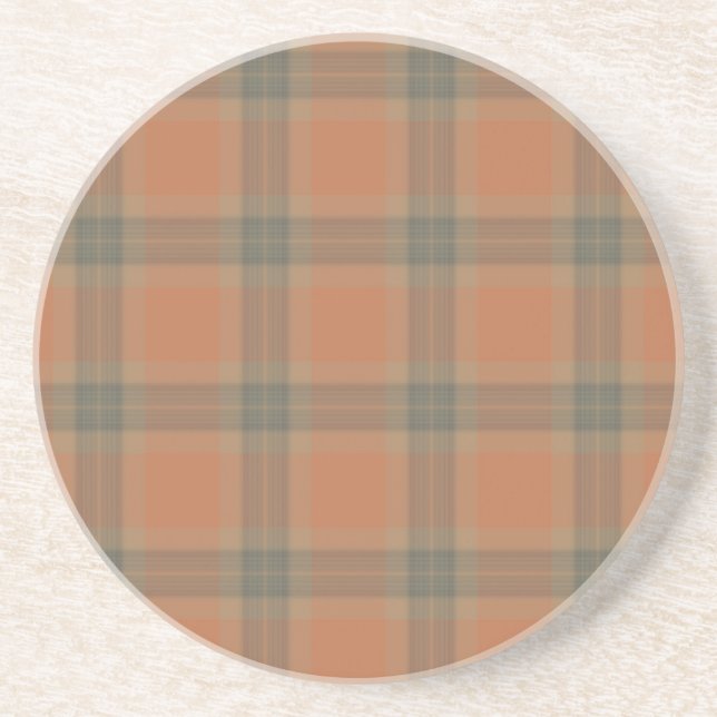 Posavasos De Arenisca Cream Tartan Coaster (Frente)