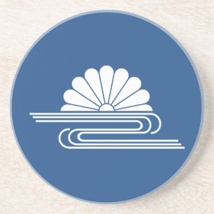 Posavasos De Arenisca Crisantemo con agua