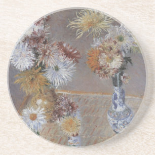 Posavasos De Arenisca Crisantemos de Gustave Caillebotte