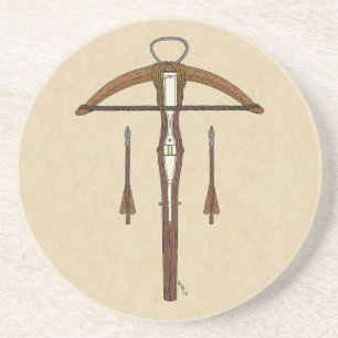Posavasos De Arenisca Crossbow medieval con perlas
