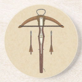Posavasos De Arenisca Crossbow medieval con pernos