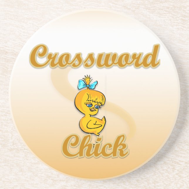 Posavasos De Arenisca Crossword Chick (Frente)