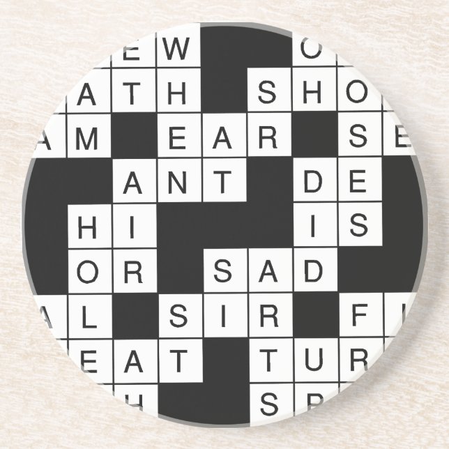 Posavasos De Arenisca Crucigrama (Frente)