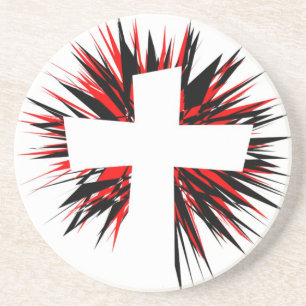 POSAVASOS DE ARENISCA CRUZ DE LA ESTRELLA BLANCA